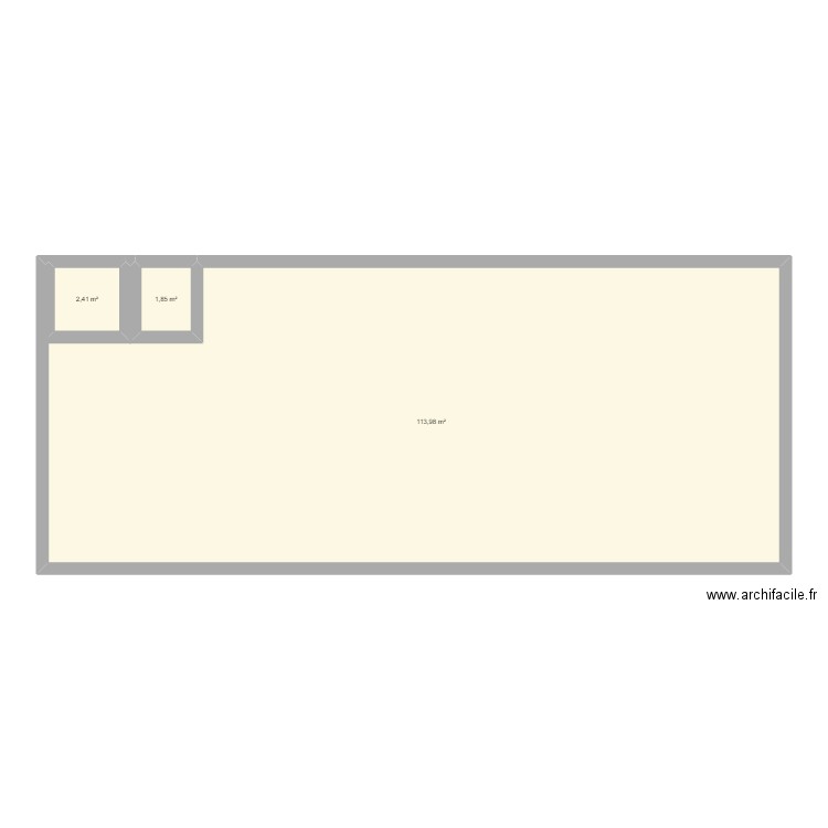 plan maison. Plan de 3 pièces et 118 m2
