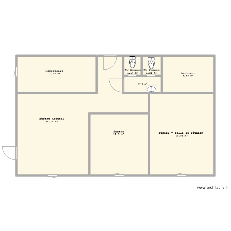 ANGER Christophe. Plan de 8 pièces et 82 m2