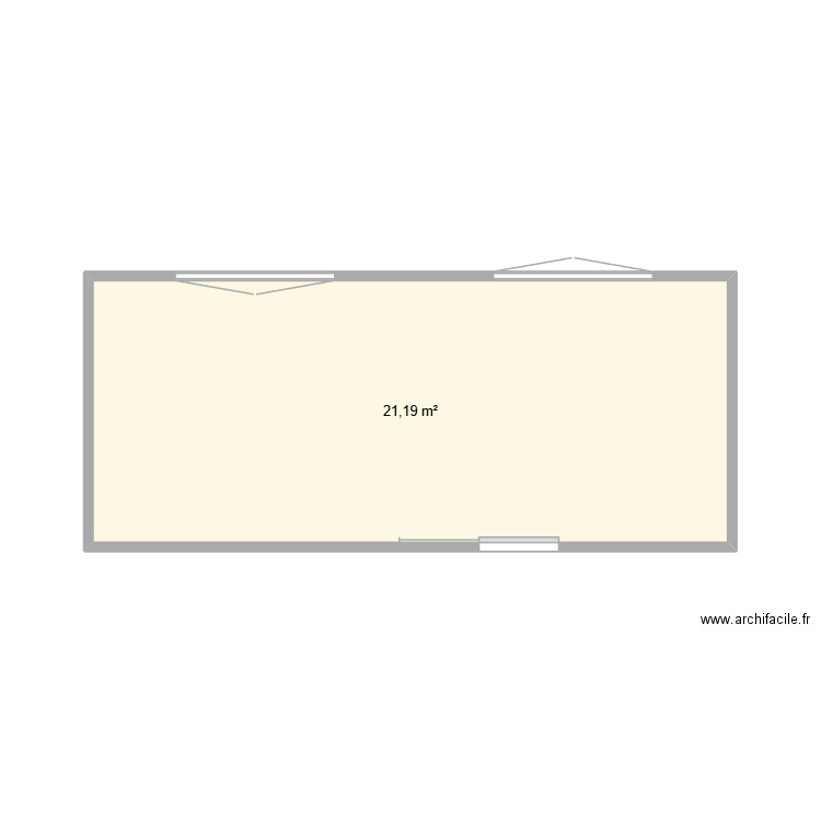 MAISON 2. Plan de 1 pièce et 21 m2
