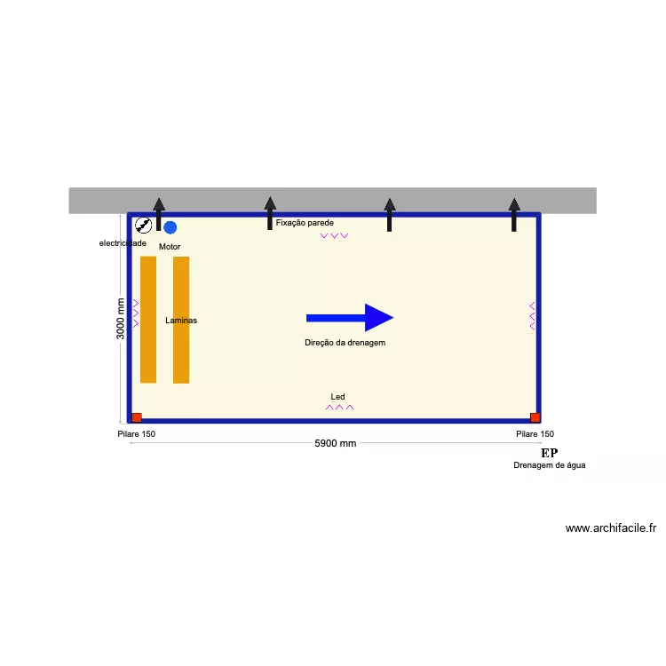 Biome space. Plan de 1  et 17 m²
