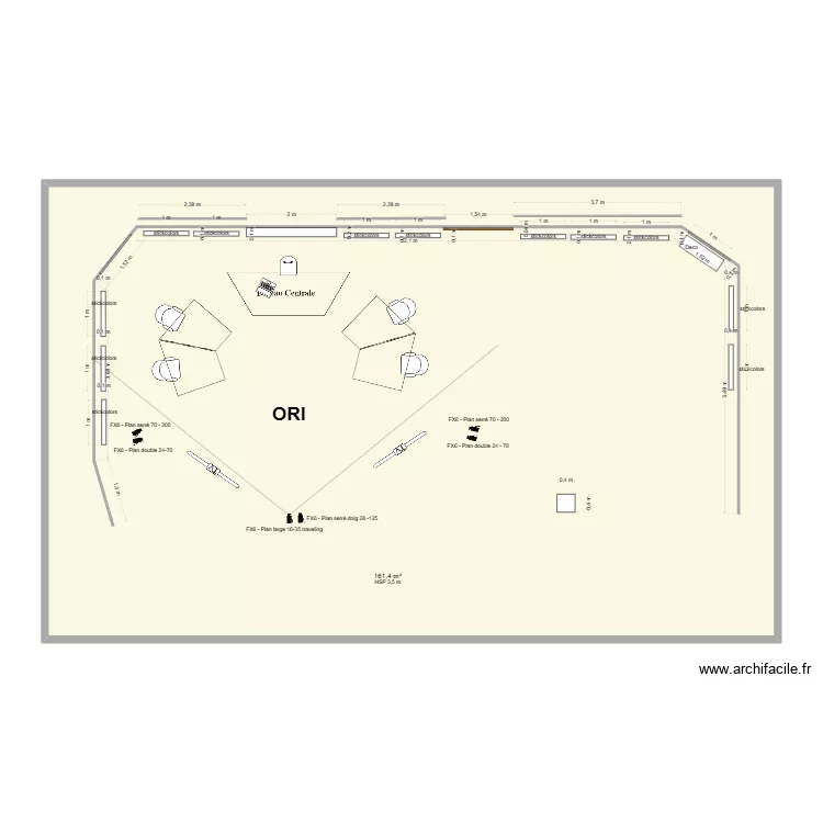 Plateau ORI - DOIGBY. Plan de 1 pièce et 161 m²