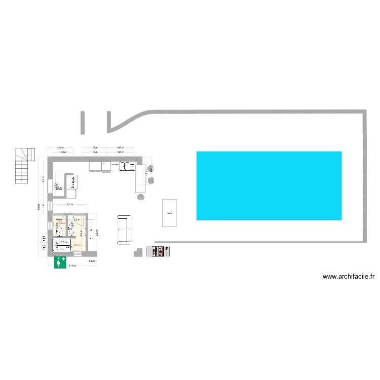 Pool house - V5. Plan de 0 pièce et 0 m2