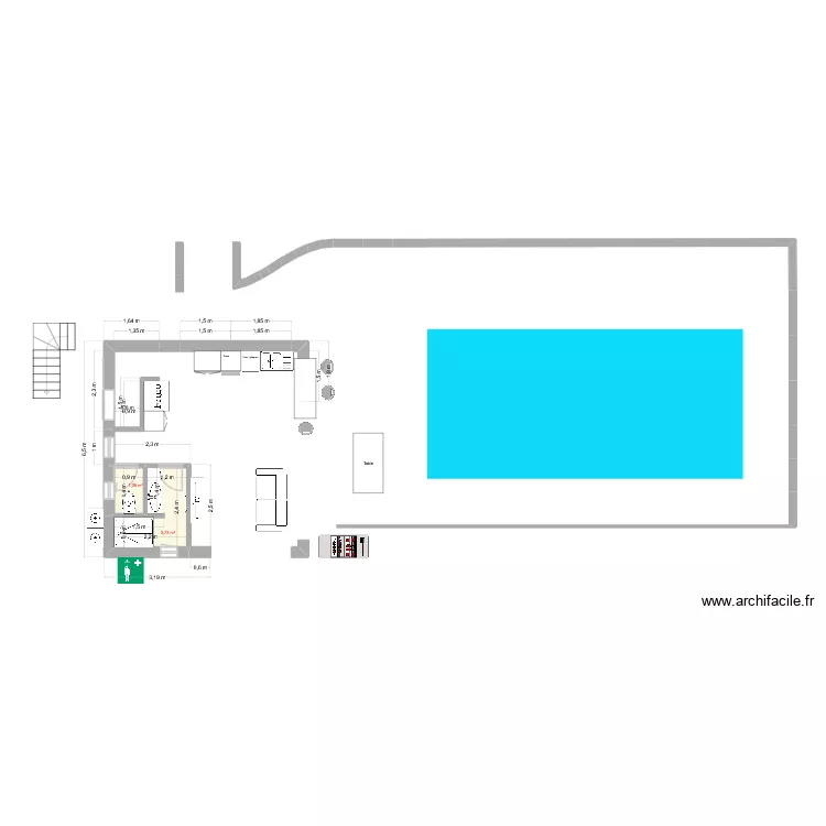 Pool house - V5. Plan de 