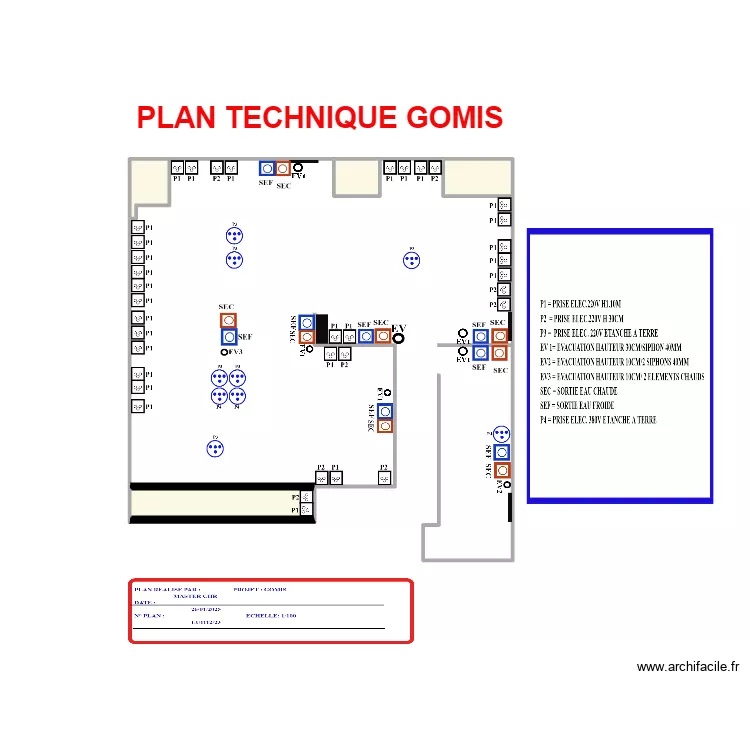 PLAN TECHNIQUE GOMIS1. Plan de PLAN TECHNIQUE GOMIS1. Plan de