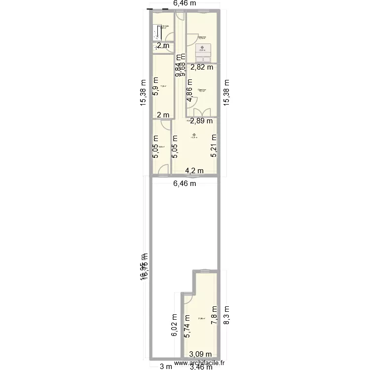 bernard. Plan de 8  et 108 m²