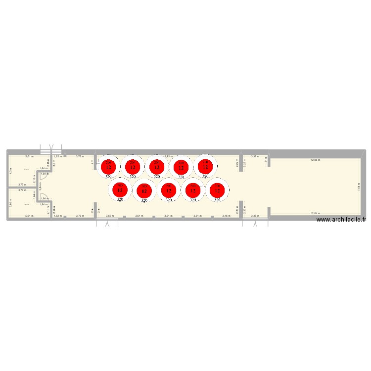 Mariage 2026. Plan de 3 pièces et 376 m2