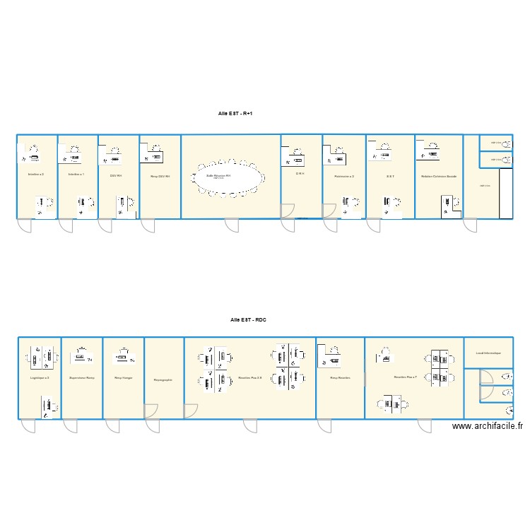Recettes - RH fev 25. Plan de 24 pièces et 293 m2