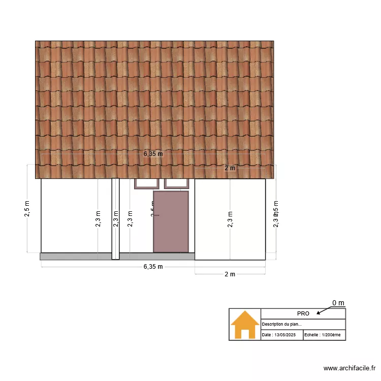 Côté garage. Plan de Côté garage. Plan de