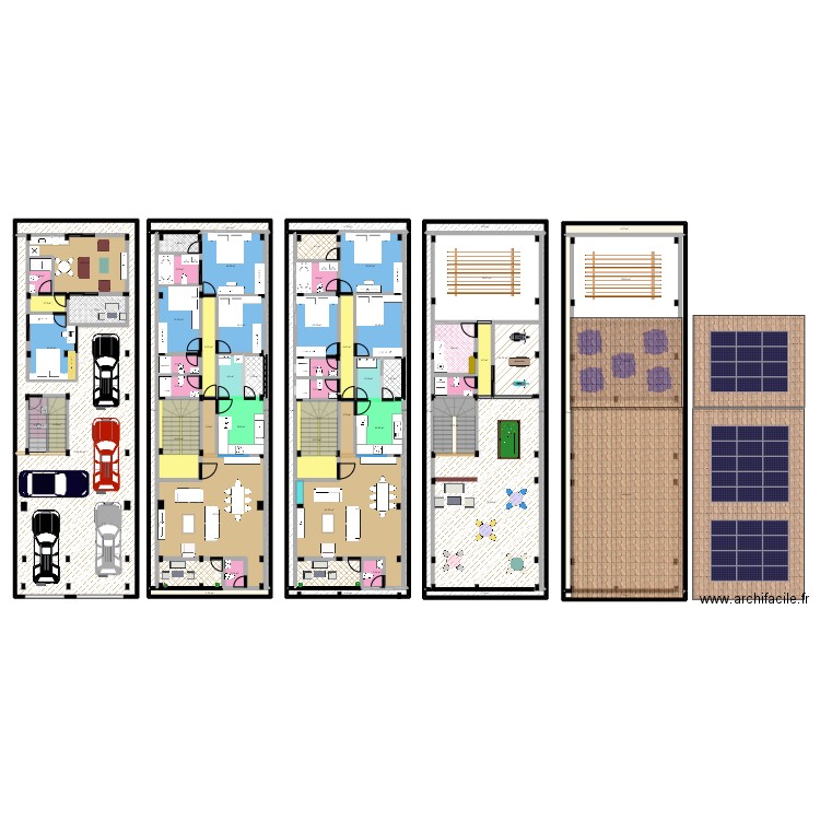 8/25 amélioré 555. Plan de 66 pièces et 886 m2
