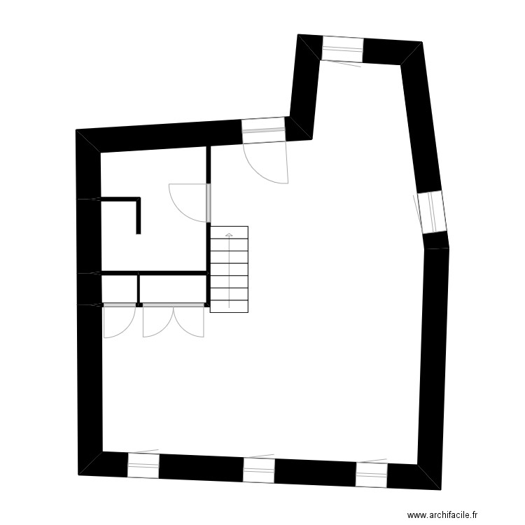 BARBOSA. Plan de 3 pièces et 47 m2