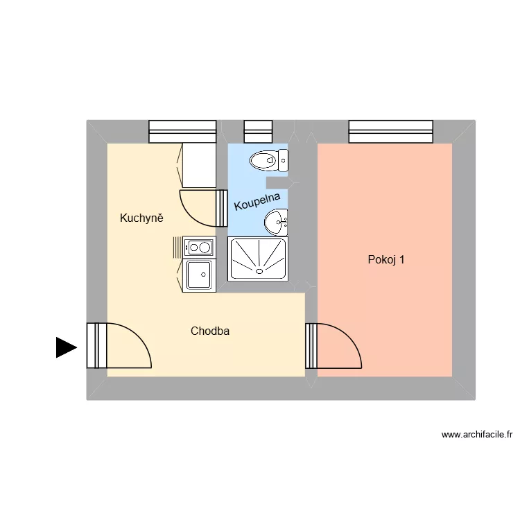 Na N&aacute;břež&iacute; 19, byt 1. Plan de 8  et 145 m²