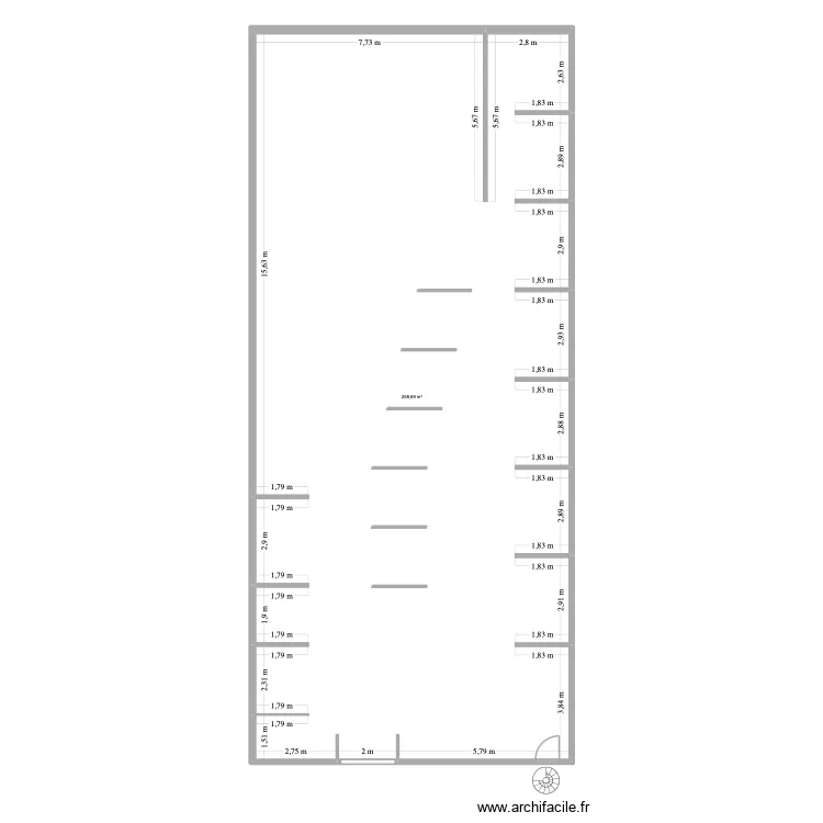 ZONE_1_PLV. Plan de 1  et 259 m²