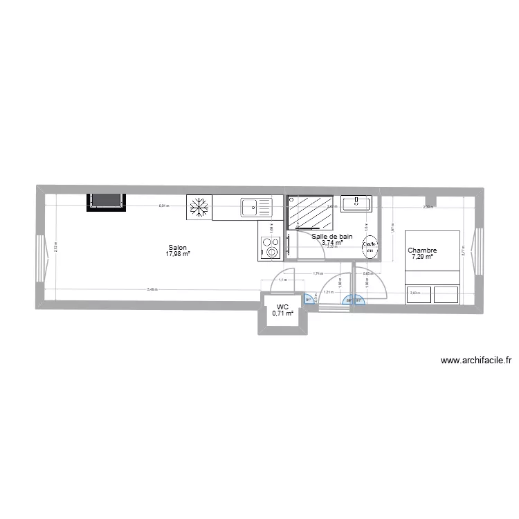 AUCAGNE V2. Plan de 4  et 30 m²