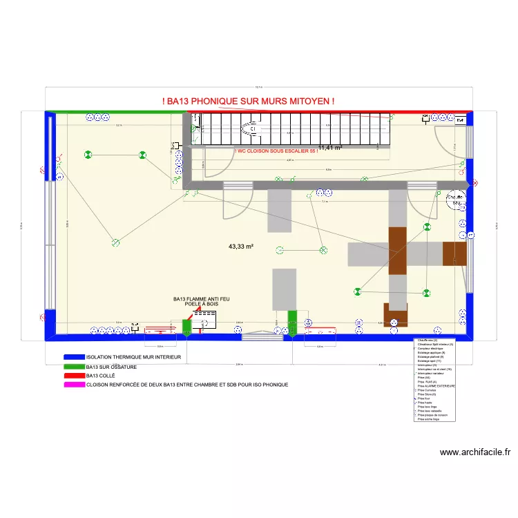 5 ED APRES TRAVAUX V3. Plan de 14  et 397 m²