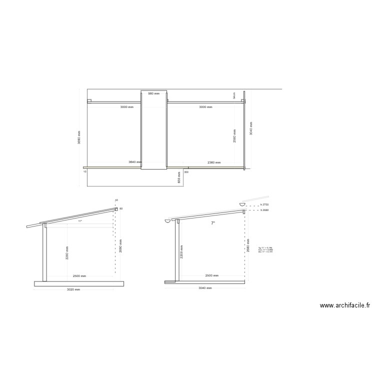 Structure pergola 2023_V4. Plan de 0 pièce et 0 m2