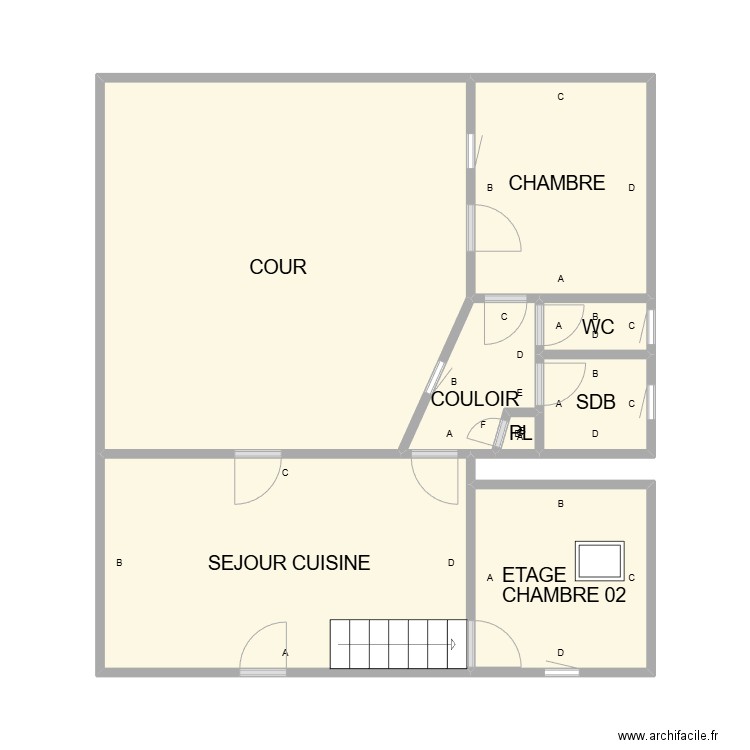 PLAN MAS DE VOULANT PLB. Plan de 8 pièces et 50 m2