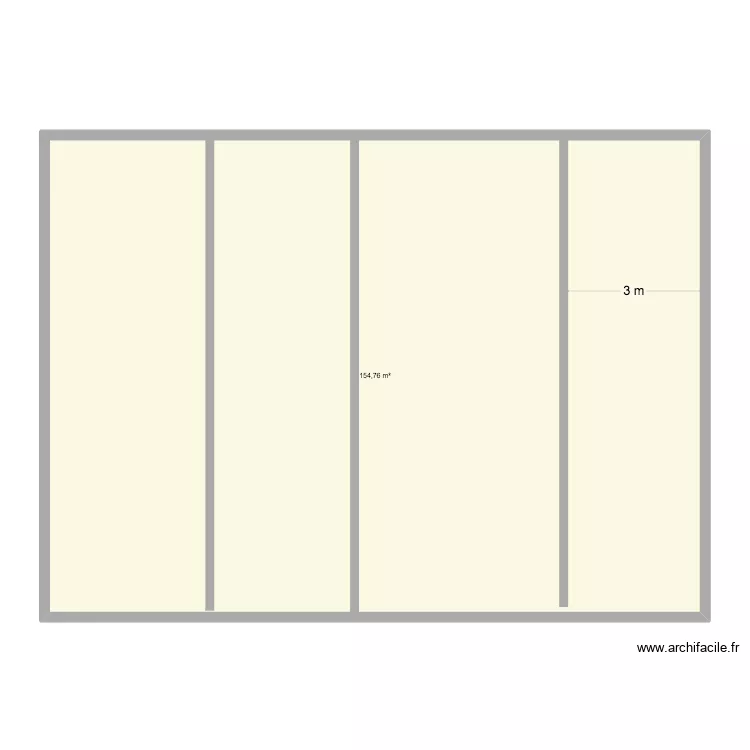 Sous-sol Maison Beaubray. Plan de 1  et 155 m²