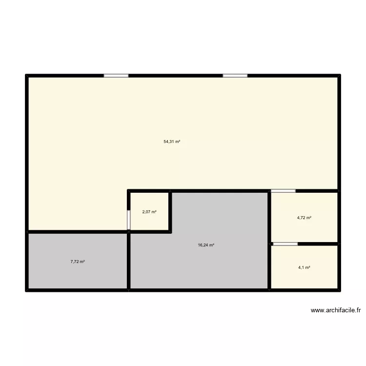 Bar tabac evrecy. Plan de 6  et 89 m²