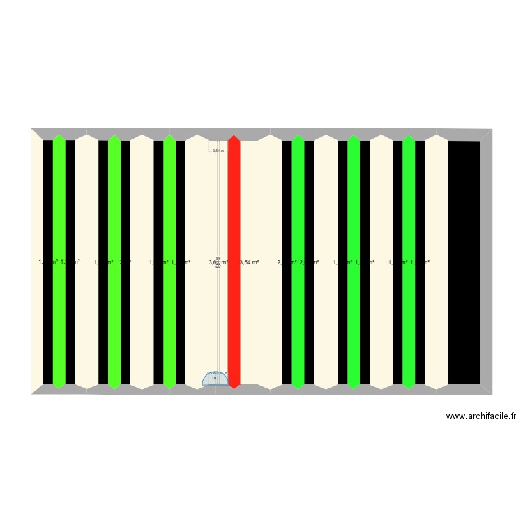 Echalote CORRE. Plan de 15 pièces et 37 m2