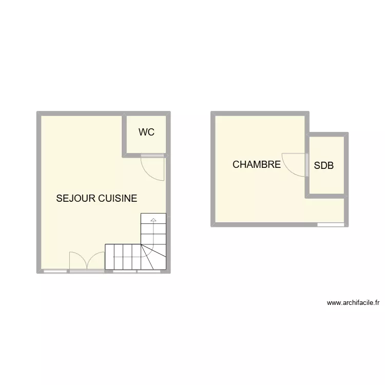 PLAN STUDIO ST VICTOR. Plan de 