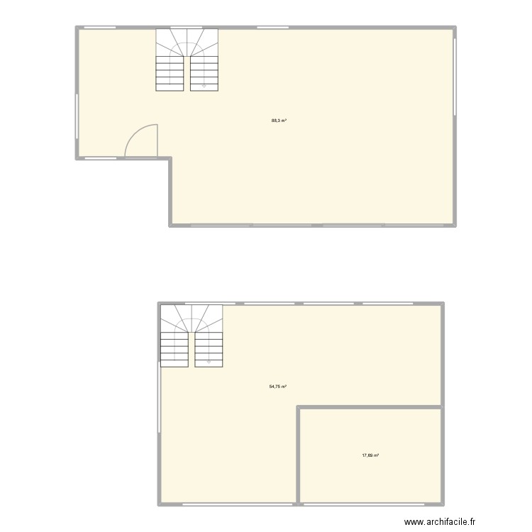 plan chalet. Plan de 3 pièces et 161 m2
