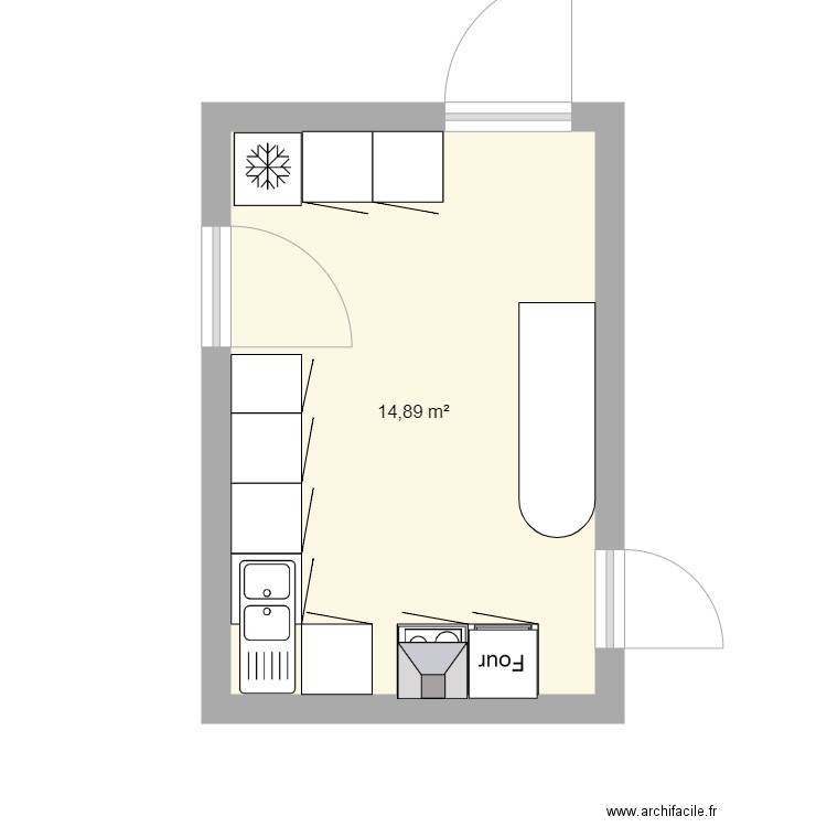 cuisine 1. Plan de 0 pièce et 0 m2
