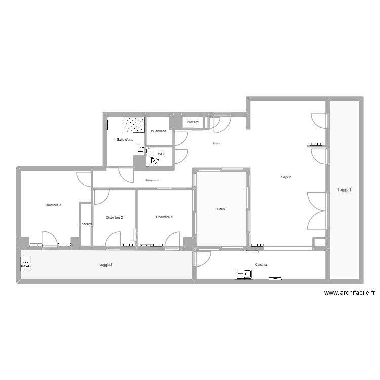 Hequet. Plan de 22 pièces et 140 m2