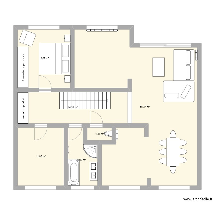chatel. Plan de 0 pièce et 0 m2