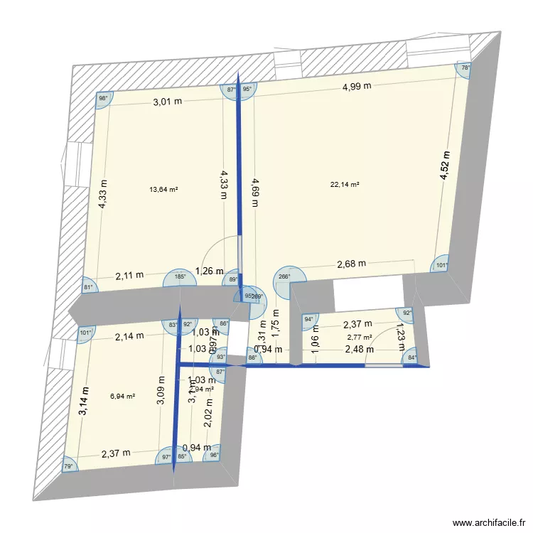 APT 6 Conti Placo. Plan de 