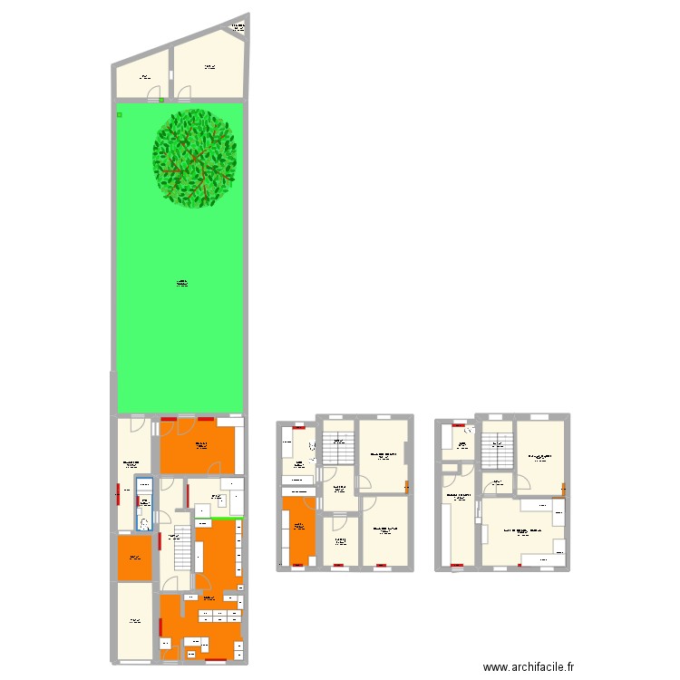 RIHET EJDOUD. Plan de 25 pièces et 440 m2