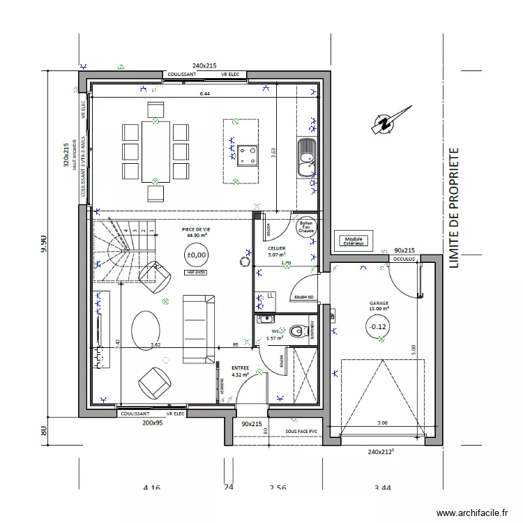 Rez de Chaussée Baulon. Plan de Rez de Chaussée Baulon. Plan de