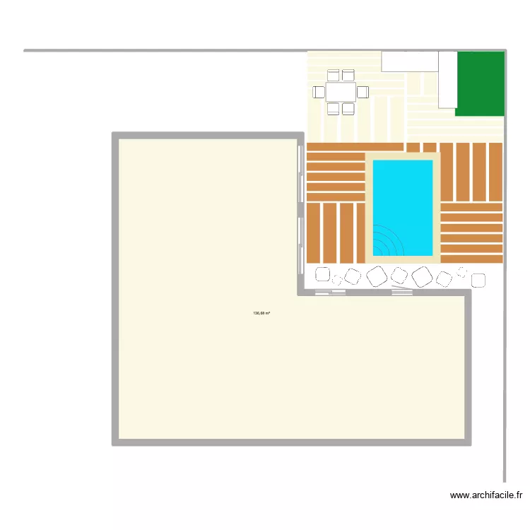 jardin. Plan de 1 et 137 m² jardin. Plan de 1 et 137 m²
