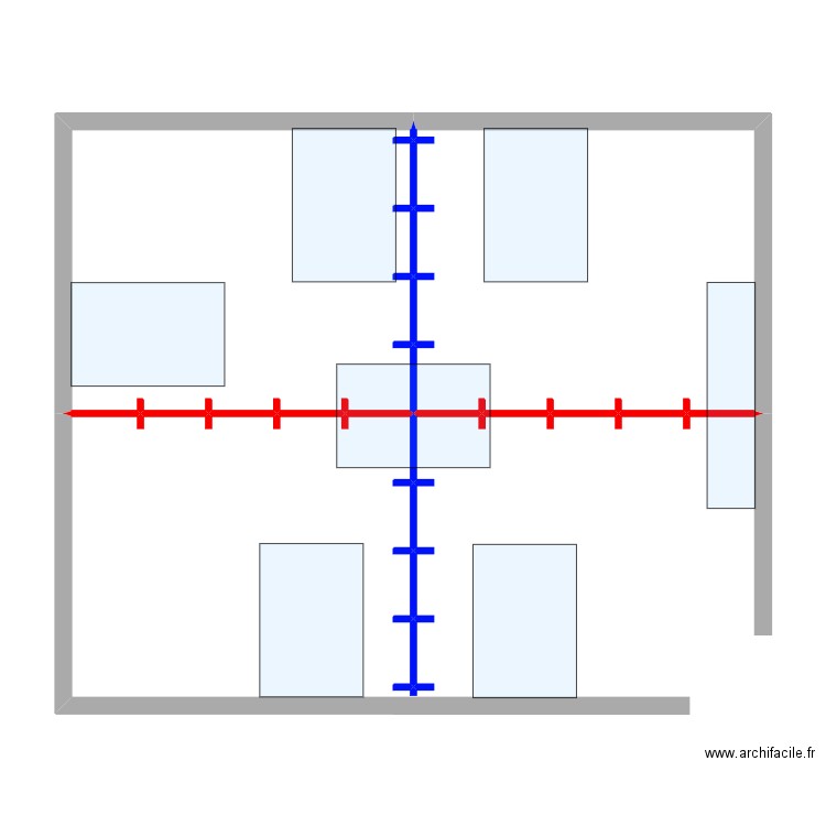 Plan à échelle réelle2. Plan de 2 pièces et 48 m2