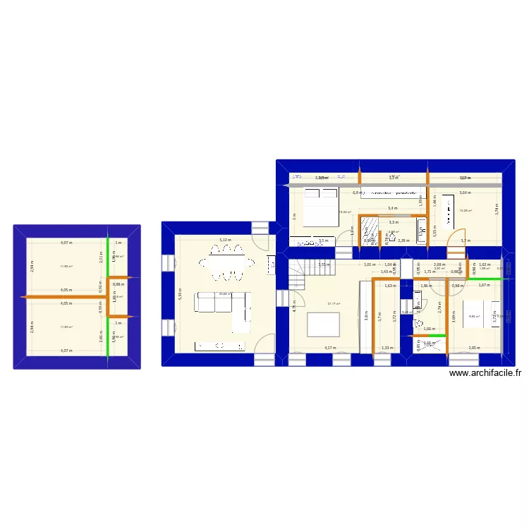 MAISON AVEC PB. Plan de 