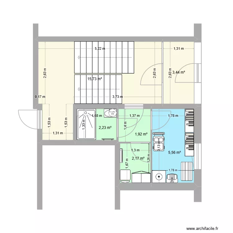 Vestiare local Menage stockage Les Moulins à vent. Plan de 6 et 31 m² Vestiare local Menage stockage Les Moulins à vent. Plan de 6 et 31 m²