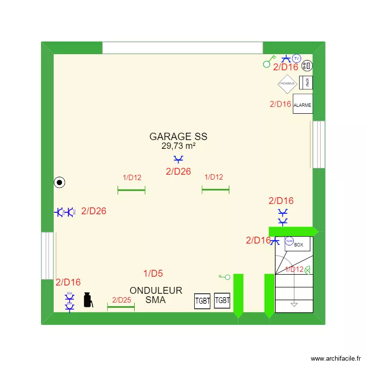 GARAGE. Plan de GARAGE. Plan de