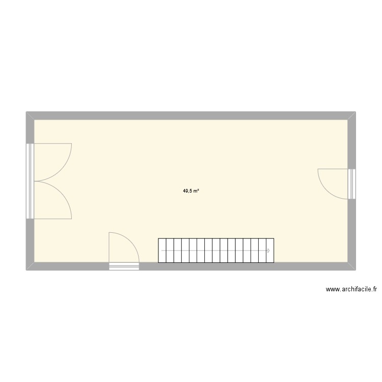 ezkatz Nathalie. Plan de 1 pièce et 50 m2