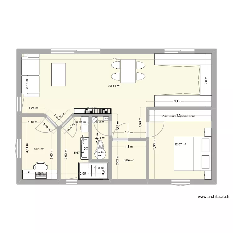 MARINE MAISON. Plan de 6 et 63 m² MARINE MAISON. Plan de 6 et 63 m²