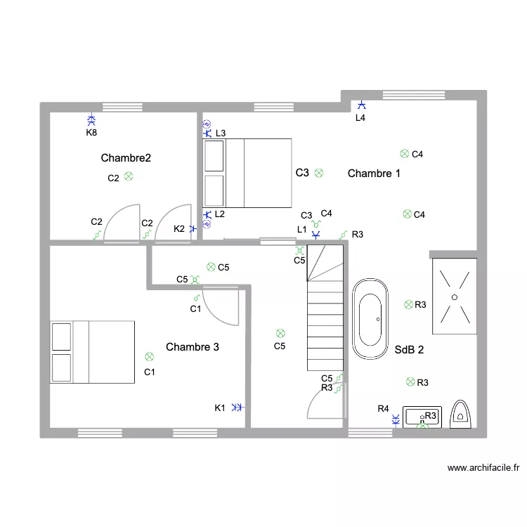 FANFAN 1ER elect. Plan de 4  et 66 m²