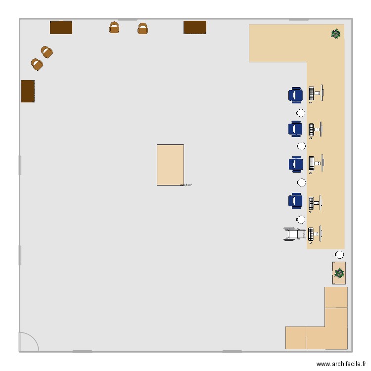 Plan bureau. Plan de 1 pièce et 310 m2
