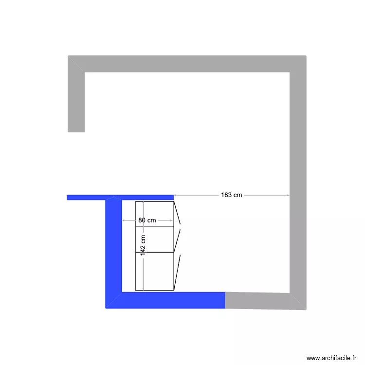 Passy Hall - rangements. Plan de 