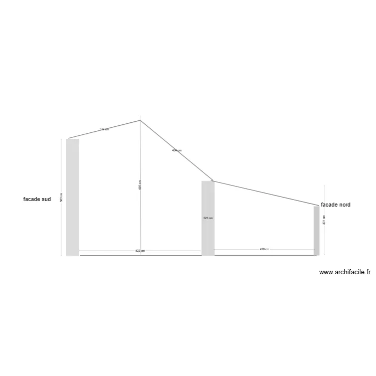 pignon mitoyen des deux cotés avant . Plan de pignon mitoyen des deux cotés avant . Plan de