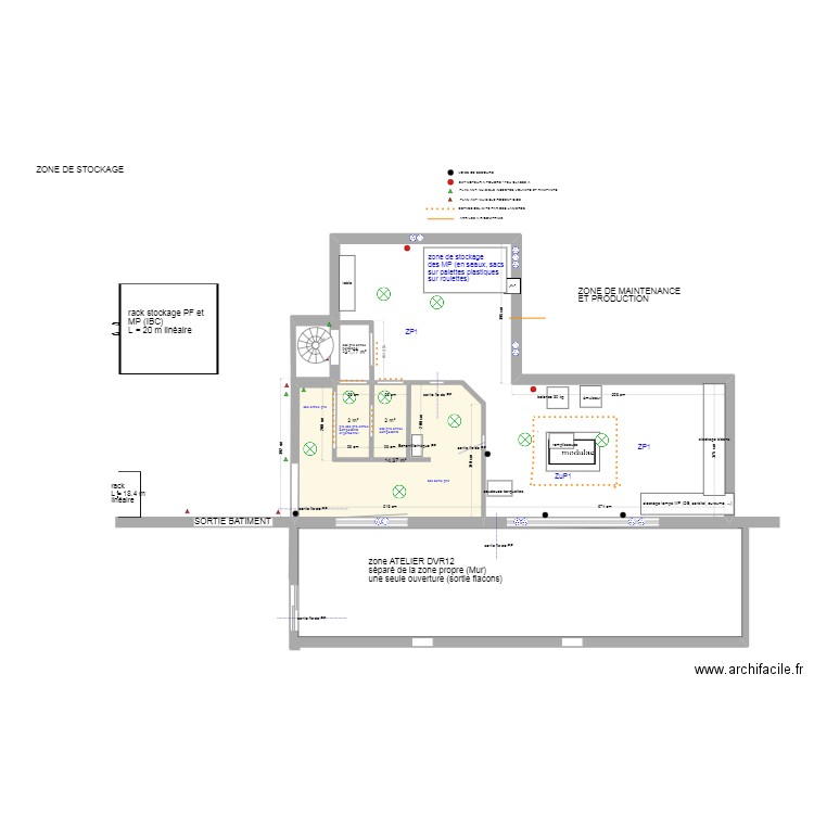 atelier zone PROPRE -jan 2024. Plan de 4 pièces et 20 m2
