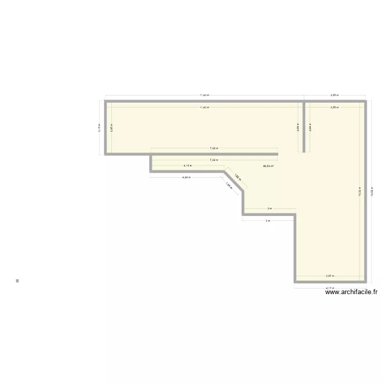 castelanou. Plan de 1  et 89 m²