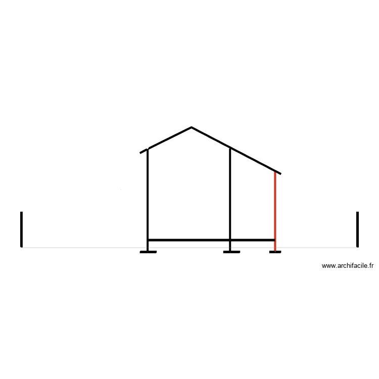 plan de coupe du terrain. Plan de 