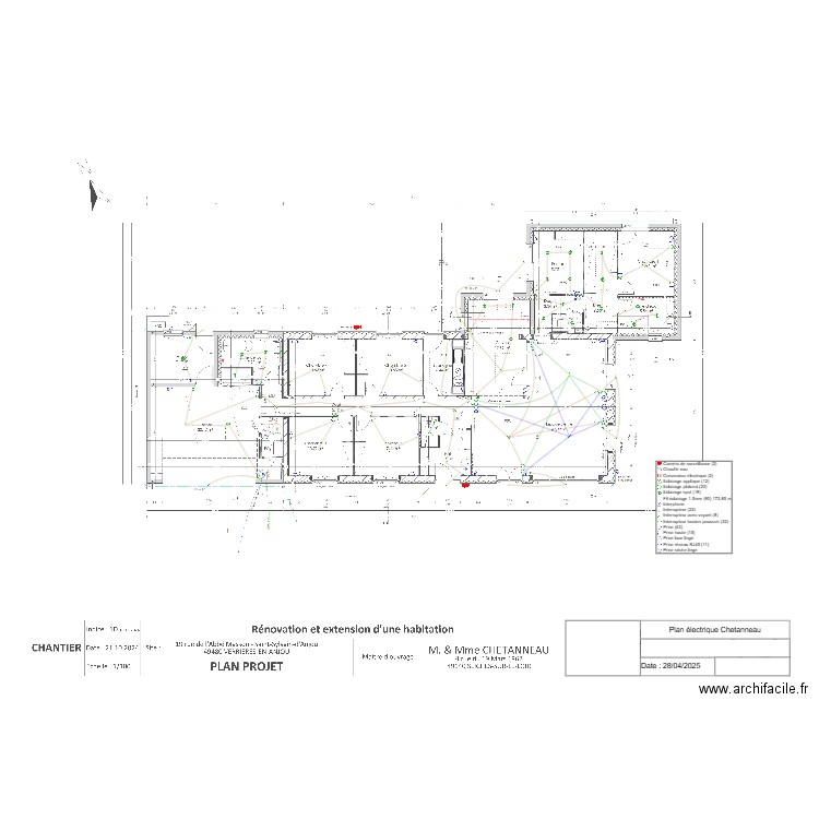 Plan électrique Chetanneau. Plan de 0 pièce et 0 m2