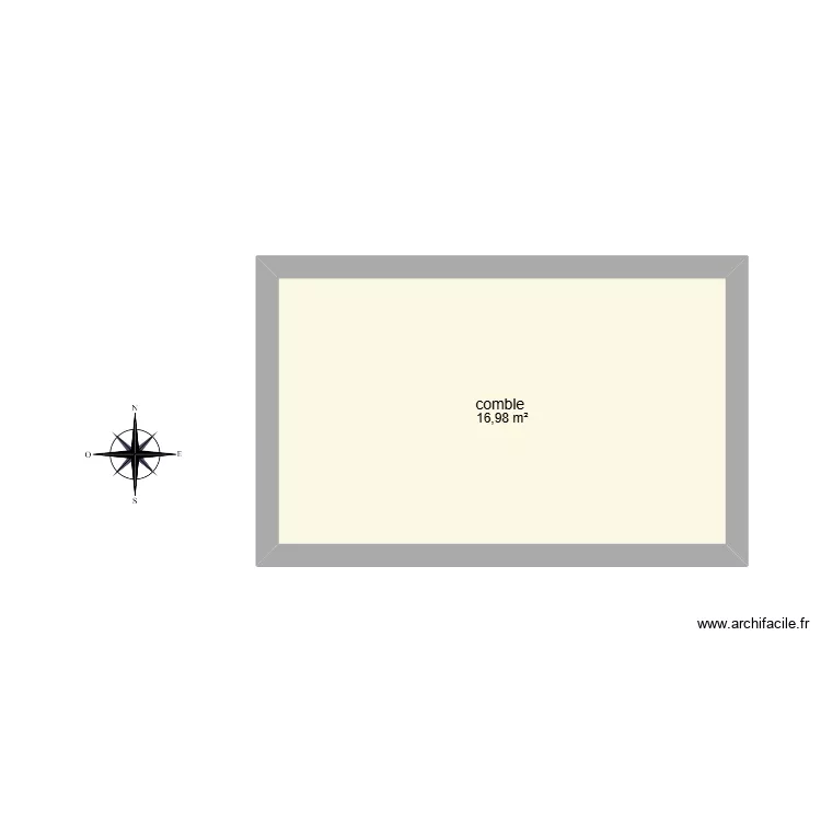 comble. Plan de 1 Pièce et 17 m² comble. Plan de 1 Pièce et 17 m²