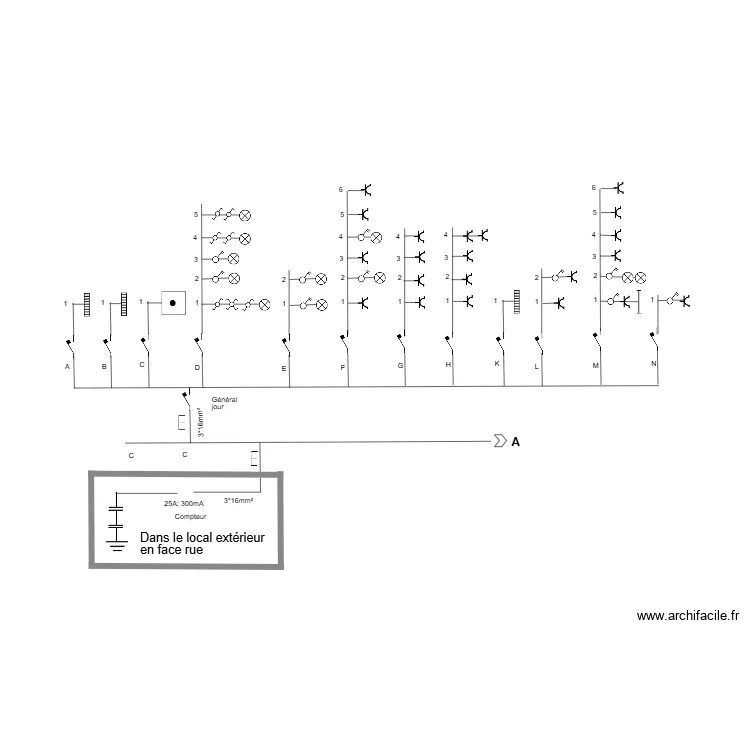 Nicole Denayer - Unifilaire nuit. Plan de Nicole Denayer - Unifilaire nuit. Plan de