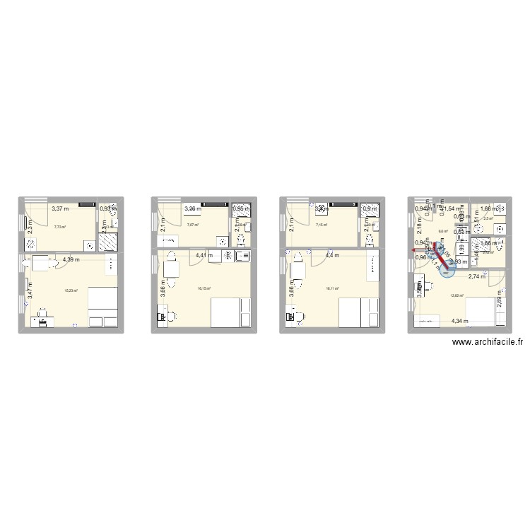13 allard angouleme. Plan de 13 pièces et 100 m2