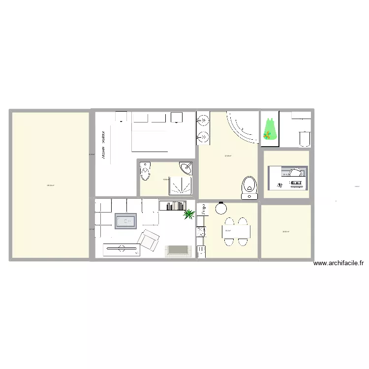 Calie. Plan de 8  et 242 m²